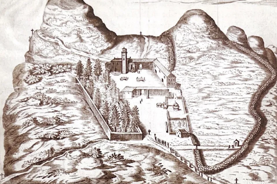 La biblioteca dei Girolimini nell'eremo di monte Summano nell'anno 1600 image